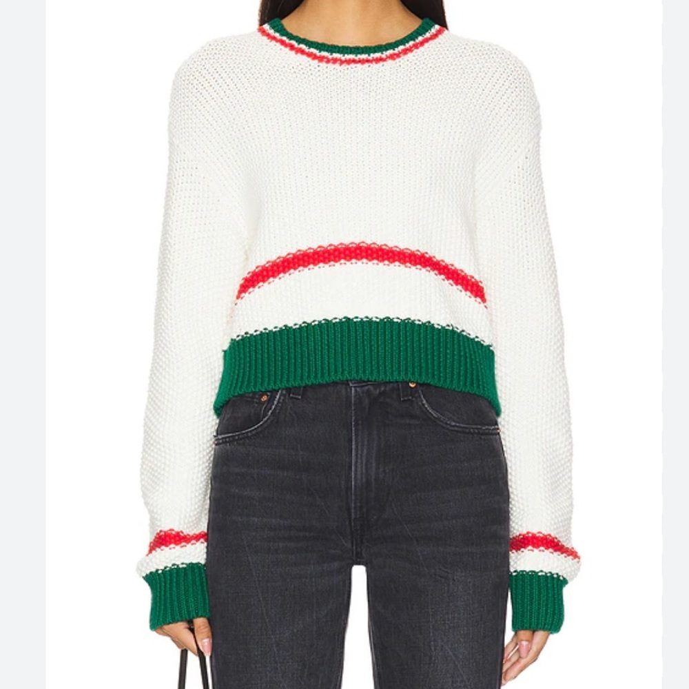 SHOW ME YOUR MUMU Only One Sweater in Festive Stripe Knit size XS